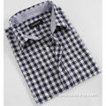 Plaid Pattern Short Sleeves Mens Casual Shirt